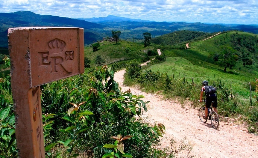 estrada real ciclista de mountain bike