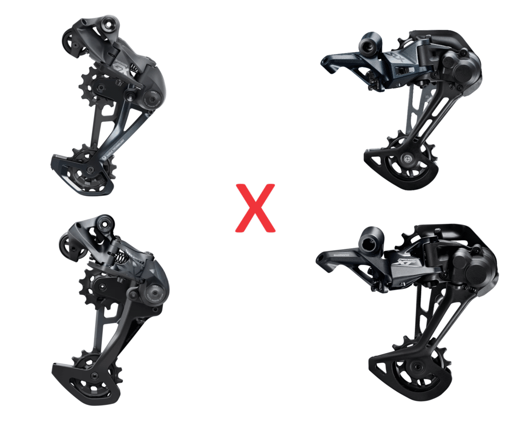 Sram GX e SRAM X01 vs Shimano SLX e Shimano XT